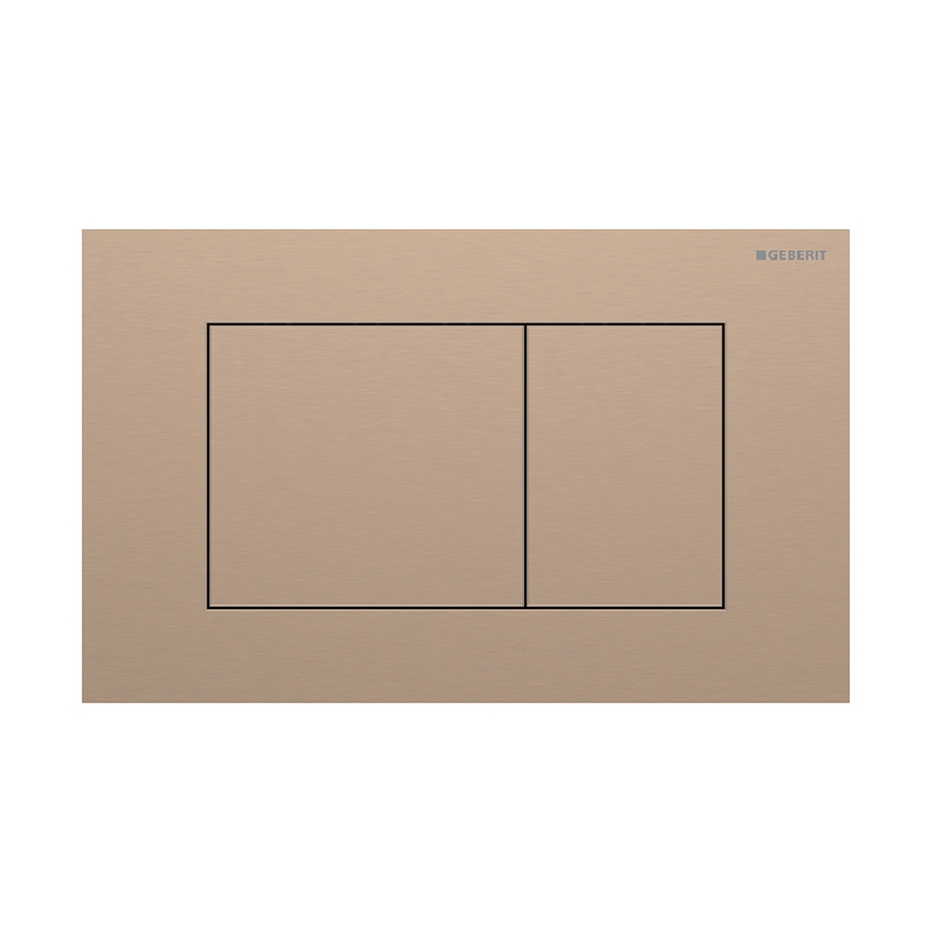 Immagine di Geberit SIGMA40 placca di comando per risciacquo a due quantità, colore oro rosso finitura spazzolato 115.629.QB.1
