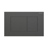 Immagine di Geberit SIGMA40 placca di comando per risciacquo a due quantità, colore nero cromo finitura spazzolato 115.629.QD.1