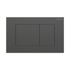 Immagine di Geberit SIGMA40 placca di comando per risciacquo a due quantità, colore nero cromo finitura spazzolato 115.629.QD.1