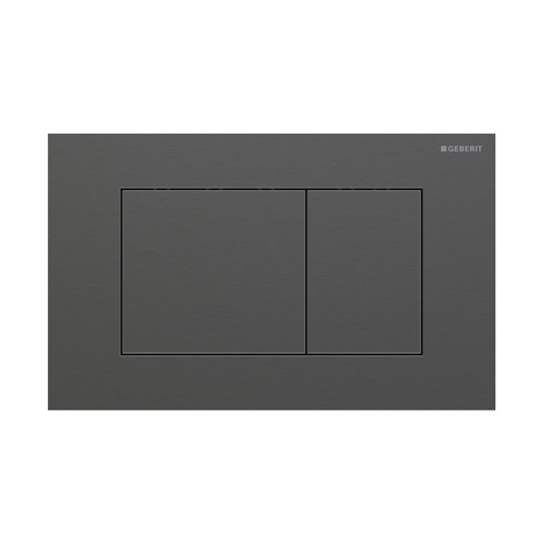 Immagine di Geberit SIGMA40 placca di comando per risciacquo a due quantità, colore nero cromo finitura spazzolato 115.629.QD.1