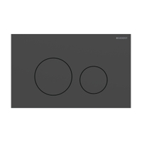 Immagine di Geberit SIGMA40 placca di comando per risciacquo a due quantità, tasti rotondi, colore nero finitura spazzolato 115.628.14.1