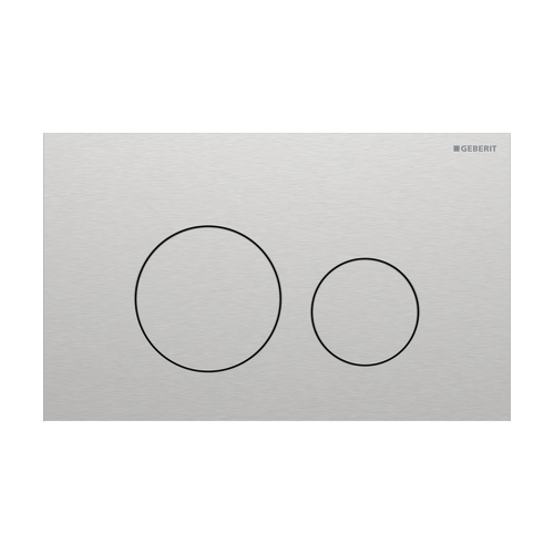 Immagine di Geberit SIGMA40 placca di comando per risciacquo a due quantità, tasti rotondi, finitura spazzolato 115.628.FW.1