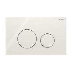 Immagine di Geberit SIGMA40 placca di comando per risciacquo a due quantità, tasti rotondi, colore grigio sabbia finitura vetro lucido 115.628.JL.1