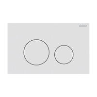 Immagine di Geberit SIGMA40 placca di comando per risciacquo a due quantità, tasti rotondi, colore bianco finitura opaco 115.628.JT.1
