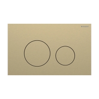 Immagine di Geberit SIGMA40 placca di comando per risciacquo a due quantità, tasti rotondi, colore ottone finitura spazzolato 115.628.QF.1