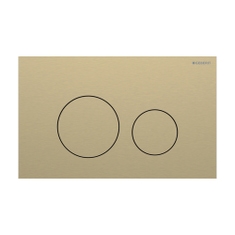 Immagine di Geberit SIGMA40 placca di comando per risciacquo a due quantità, tasti rotondi, colore ottone finitura spazzolato 115.628.QF.1