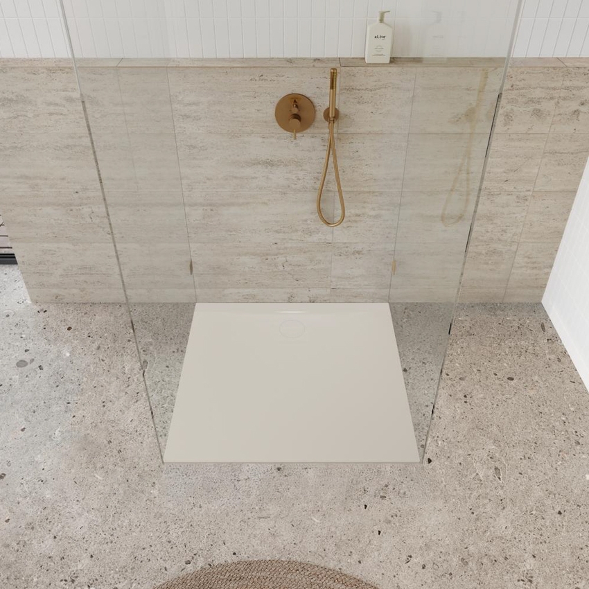 Immagine di Kaldewei CALIMA piatto doccia quadrato 80 cm, con Invisible Grip, colore bianco alpino finitura lucido 320711111001