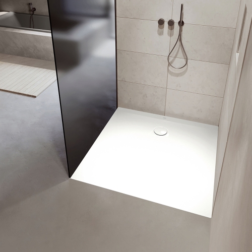 Immagine di Kaldewei CALIMA piatto doccia quadrato 80 cm, con Invisible Grip, colore bianco alpino finitura lucido 320711111001