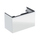 Geberit ACANTO mobile sottolavabo sospeso L.90 cm, per lavabo standard e slim, con un cassetto esterno e interno, corpo colore bianco finitura lucido, cassetti colore bianco finitura vetro lucido 503.005.01.2