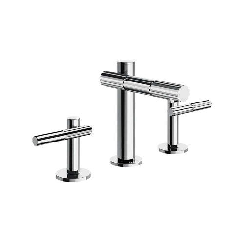 Immagine di Gessi INCASTRI gruppo lavabo H.15,8 cm, senza scarico, con flessibili, finitura cromo 75014#031