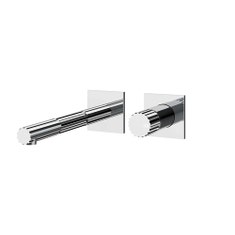 Immagine di Gessi INCASTRI parte esterna miscelatore lavabo da parete P.22,4 cm, senza corpo incasso, finitura cromo 75088#031