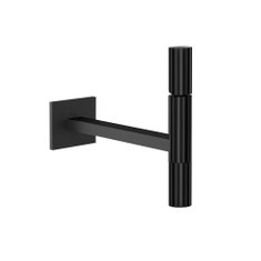 Immagine di Gessi INCASTRI parte esterna miscelatore lavabo da parete P.22,4 cm, colore nero finitura opaco 75288#299