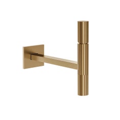 Immagine di Gessi INCASTRI parte esterna miscelatore lavabo da parete P.22,4 cm, finitura warm bronze brushed PVD 75288#726