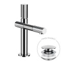 Immagine di Gessi INCASTRI miscelatore lavabo H.21,2 cm, con scarico Stop&Go, con flessibili, finitura cromo 75051#031