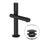 Gessi INCASTRI miscelatore lavabo H.21,2 cm, con scarico Stop&Go, con flessibili, colore nero finitura opaco 75051#299