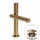Gessi INCASTRI miscelatore lavabo H.21,2 cm, con scarico Stop&Go, con flessibili, finitura warm bronze brushed PVD 75051#726