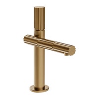 Immagine di Gessi INCASTRI miscelatore lavabo H.21,2 cm, senza scarico, con flessibili, finitura warm bronze brushed PVD 75002#726