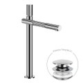Immagine di Gessi INCASTRI miscelatore lavabo H.36,2 cm, con scarico Stop&Go, con flessibili, finitura cromo 75053#031
