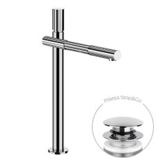 Immagine di Gessi INCASTRI miscelatore lavabo H.36,2 cm, con scarico Stop&Go, con flessibili, finitura cromo 75053#031