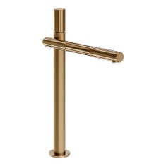 Immagine di Gessi INCASTRI miscelatore lavabo H.36,2 cm, senza scarico, con flessibili, finitura warm bronze brushed PVD 75004#726