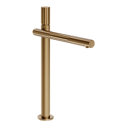 Immagine di Gessi INCASTRI miscelatore lavabo H.36,2 cm, senza scarico, con flessibili, finitura warm bronze brushed PVD 75004#726