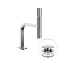 Immagine di Gessi INCASTRI miscelatore lavabo H.31,1 cm, con scarico Stop&Go, con flessibili, finitura cromo 75251#031