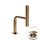 Gessi INCASTRI miscelatore lavabo H.31,1 cm, con scarico Stop&Go, con flessibili, finitura warm bronze brushed PVD 75251#726