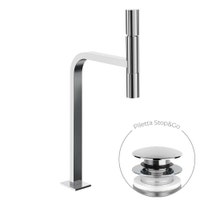 Immagine di Gessi INCASTRI miscelatore lavabo H.46,1 cm, con scarico Stop&Go, con flessibili, finitura cromo 75253#031