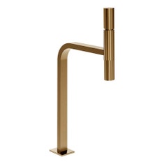 Immagine di Gessi INCASTRI miscelatore lavabo H.46,1 cm, senza scarico, con flessibili, finitura warm bronze brushed PVD 75204#726