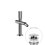 Immagine di Gessi INCASTRI miscelatore bidet, con scarico Stop&Go e flessibili di collegamento, finitura cromo 75067#031