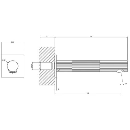Immagine di Gessi INCASTRI bocca vasca da parete, finitura cromo 75103#031