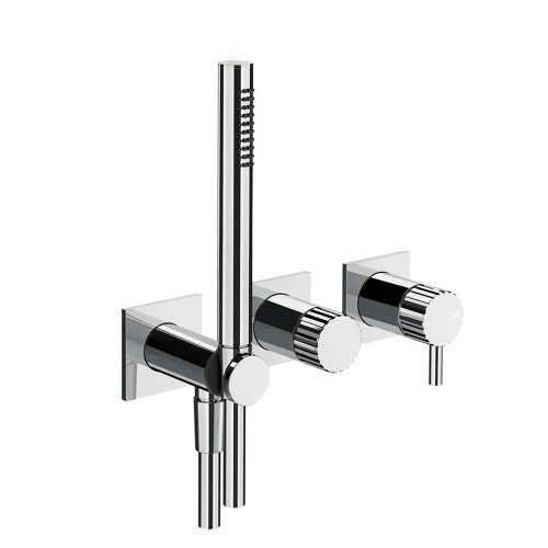 Immagine di Gessi INCASTRI miscelatore doccia a due vie, miscelazione meccanica, con doccetta, finitura cromo 75036#031