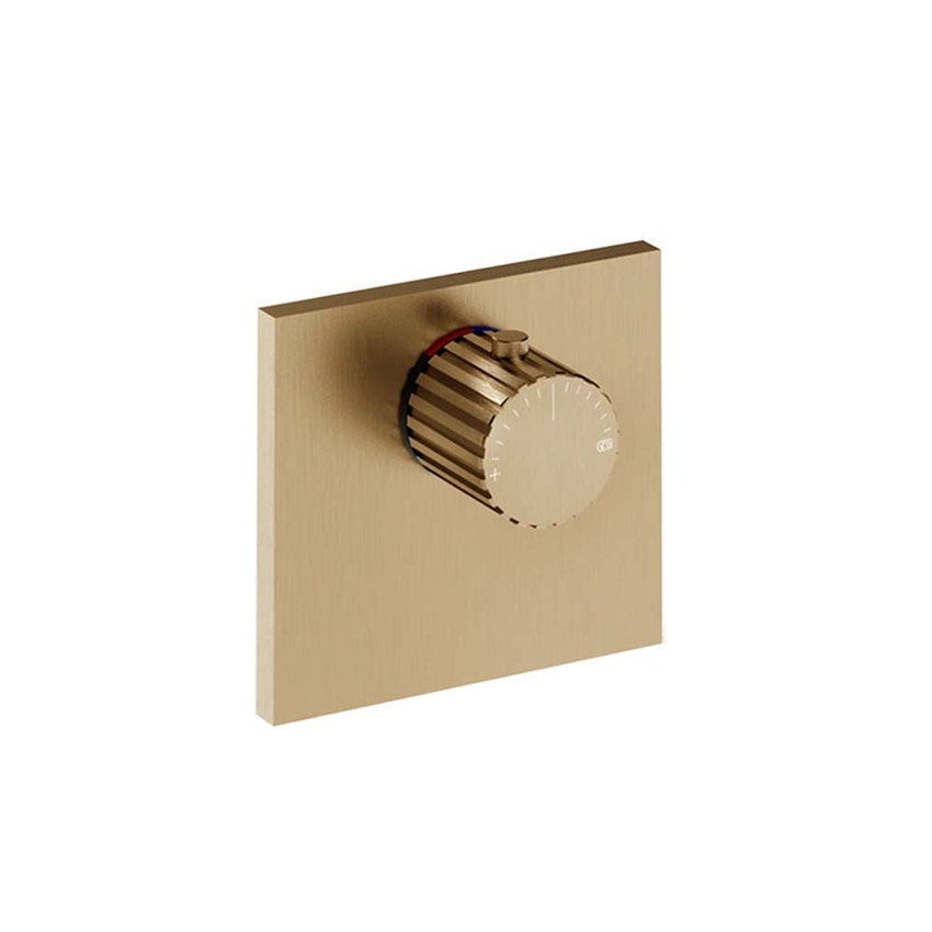 Immagine di Gessi INCASTRI miscelatore termostatico alta portata a parete, finitura warm bronze brushed PVD 75354#726