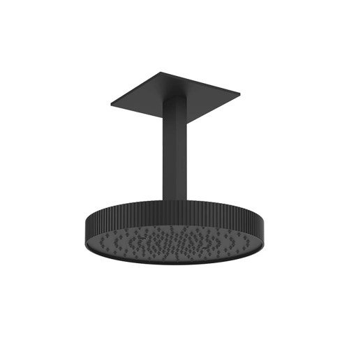 Immagine di Gessi INCASTRI soffione doccia da soffitto Ø 30 cm, colore nero finitura opaco 75172#299