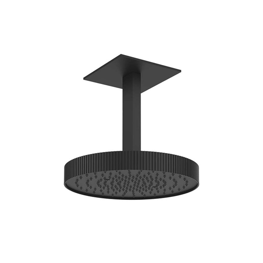 Immagine di Gessi INCASTRI soffione doccia da soffitto Ø 30 cm, colore nero finitura opaco 75172#299