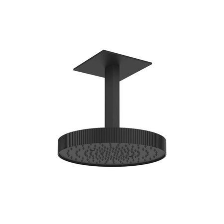 Immagine di Gessi INCASTRI soffione doccia da soffitto Ø 30 cm, colore nero finitura opaco 75170#299