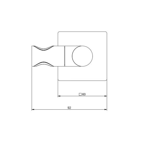 Immagine di Gessi SHOWER supporto duplex orientabile per doccetta, finitura croma 73060#031