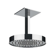 Immagine di Gessi SHOWER soffione doccia da soffitto, lunghezza personalizzata, Ø 30 cm, finitura cromo 63070#031