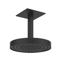 Immagine di Gessi SHOWER soffione doccia da soffitto, lunghezza personalizzata, Ø 30 cm, colore nero finitura opaco 63070#299