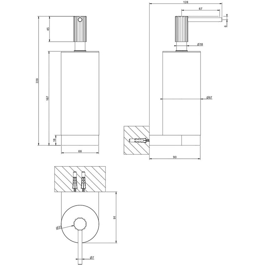 Immagine di Gessi INCASTRI porta dispenser a parete bianco, finitura cromo 75413#031