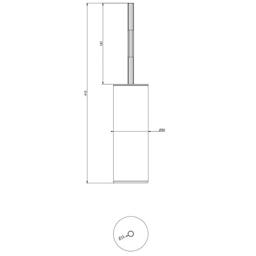 Immagine di Gessi INCASTRI porta scopino da appoggio, finitura cromo 75445#031