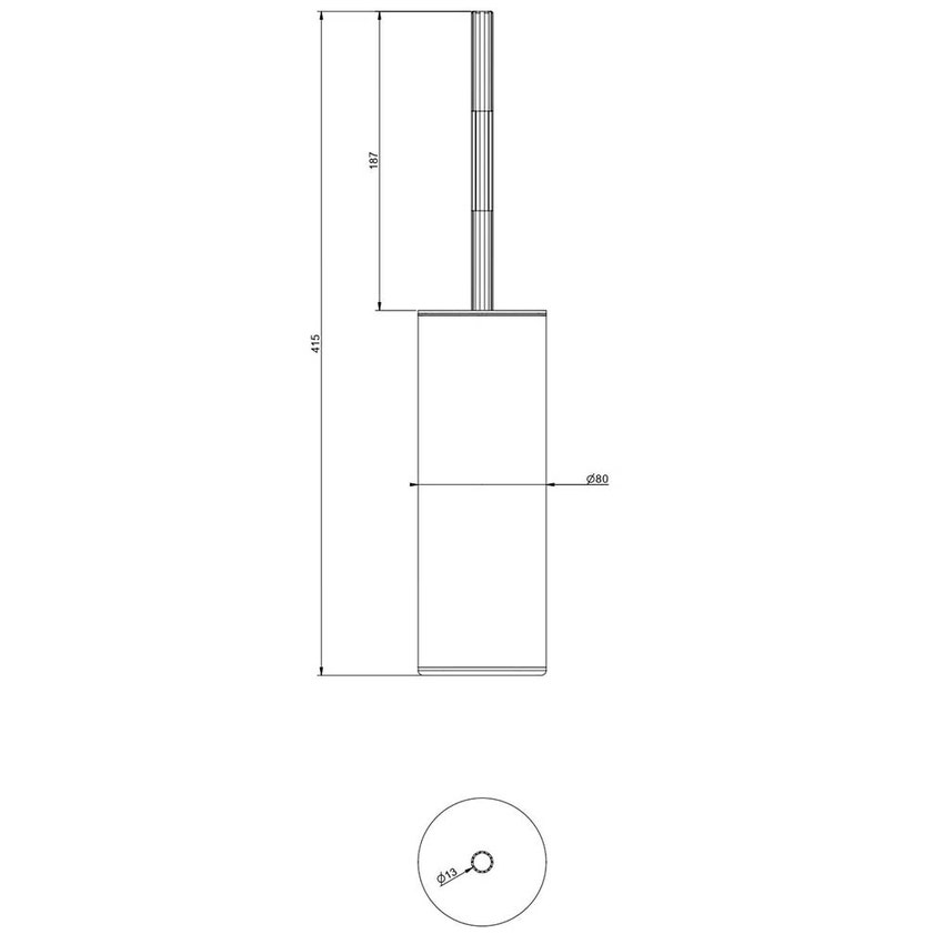 Immagine di Gessi INCASTRI porta scopino da appoggio, finitura cromo 75445#031