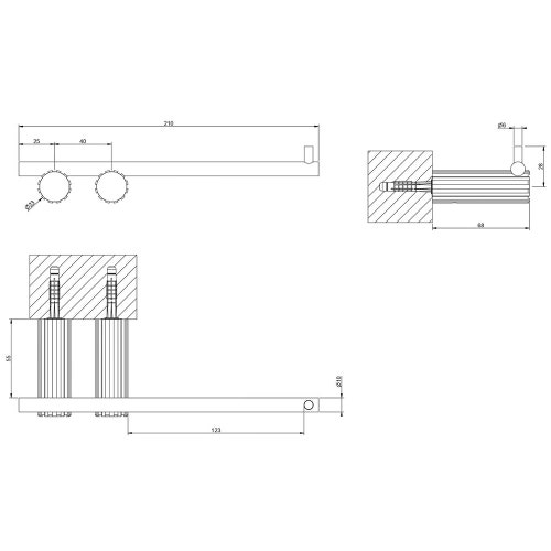 Immagine di Gessi INCASTRI porta rotolo a parete, finitura cromo 75455#031