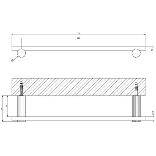 Immagine di Gessi INCASTRI porta salvietta a parete 30 cm, finitura cromo 75497#031