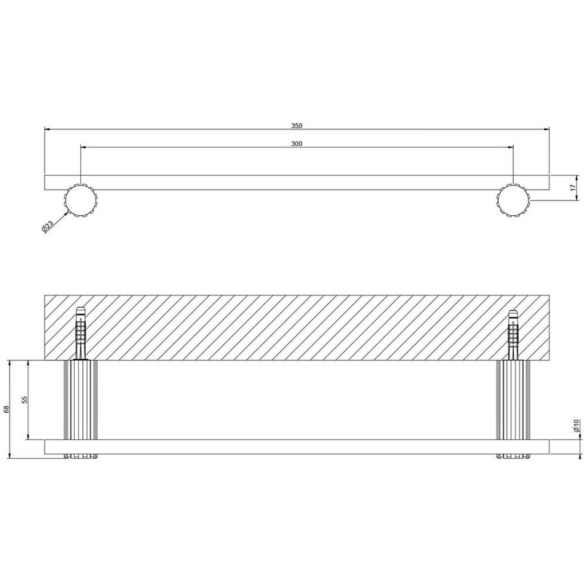 Immagine di Gessi INCASTRI porta salvietta a parete 30 cm, finitura cromo 75497#031