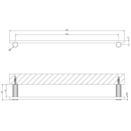 Immagine di Gessi INCASTRI porta salvietta a parete 45 cm, finitura cromo 75500#031