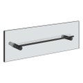 Immagine di Gessi INCASTRI maniglia e porta salvietta per vetro 30 cm, colore nero finitura opaco 75511#299