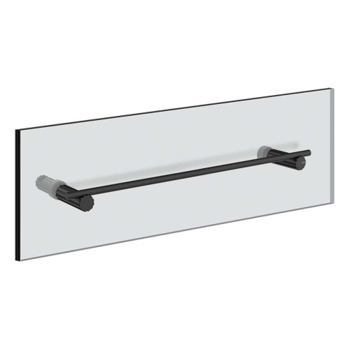 Immagine di Gessi INCASTRI maniglia e porta salvietta per vetro 30 cm, colore nero finitura opaco 75511#299