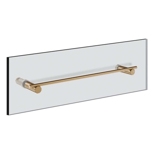 Immagine di Gessi INCASTRI maniglia e porta salvietta per vetro 30 cm, finitura warm bronze brushed PVD 75511#726