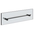 Immagine di Gessi INCASTRI maniglia e porta salvietta per vetro 45 cm, colore nero finitura opaco 75513#299